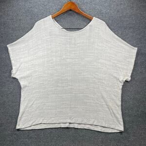 Gilli Knit Top Women's 3X Gray Short Sleeve Casual